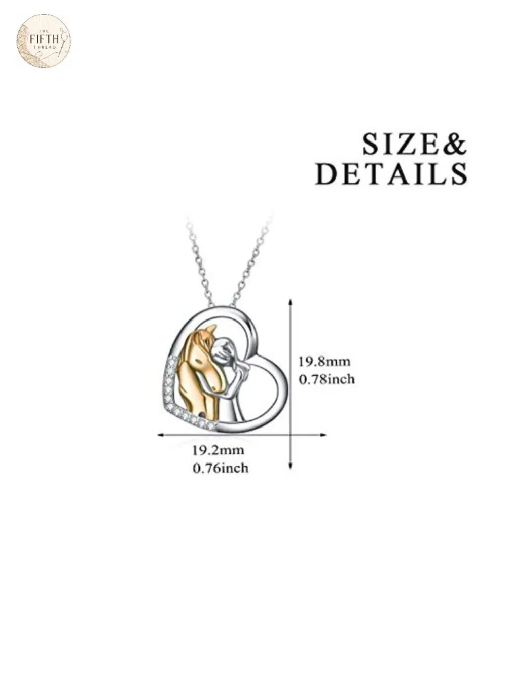 925 Sterling Silver Horse Pendant Necklace for Women
